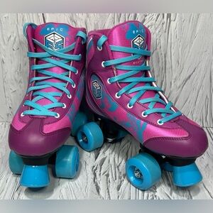 Epic Skates ES Cotton Candy Size US 4 Quad Roller Skates Pre Owned